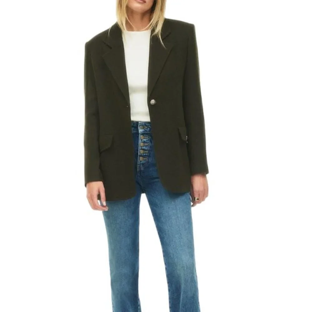 ZARA LIMITED EDITION WOOL BLEND BLAZER KHAKI SIZE S | 8416/818